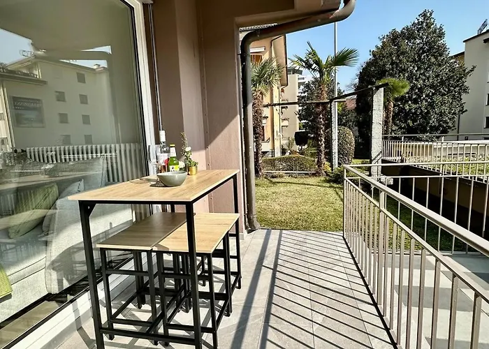 Garden Apartment, 5 Minutes To Maggiore, Near Locarno, Private Parking Lot *